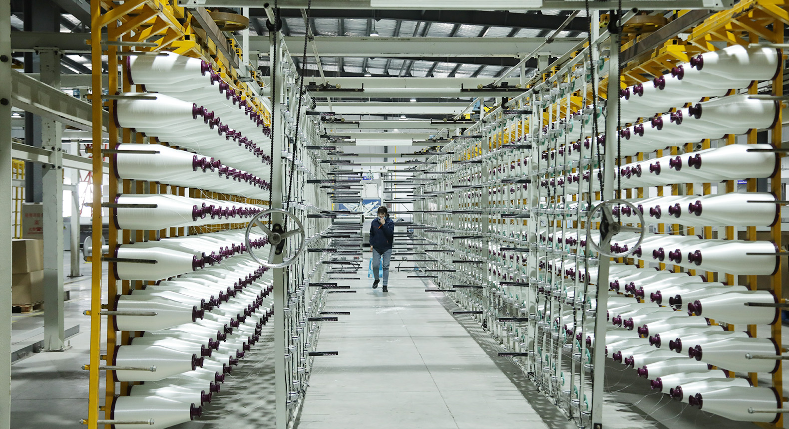 Production de tissus en fibre de verre